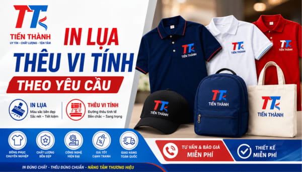 In Lụa Thêu Vi Tính Theo Yêu Cầu